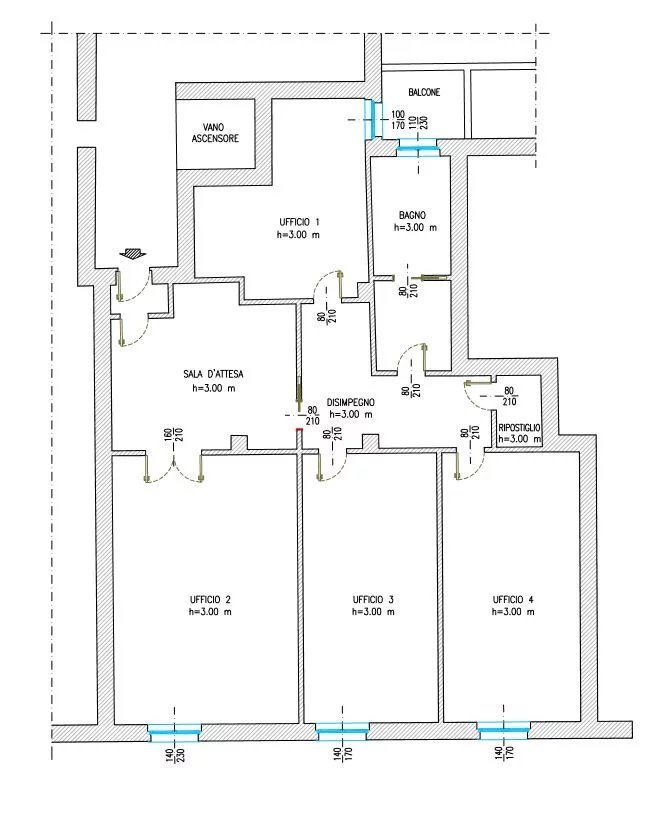 Ufficio in Vendita a Bergamo Adiacenze Tribunale