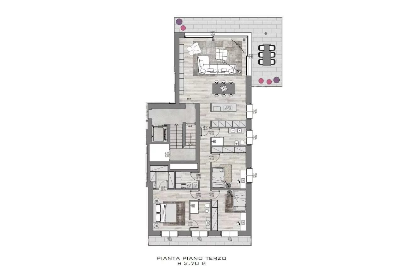 Quadrilocale in Vendita a Bergamo Viale Vittorio Emanuele II